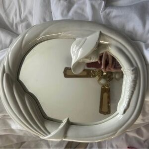 Elegant White Vintage Mirror